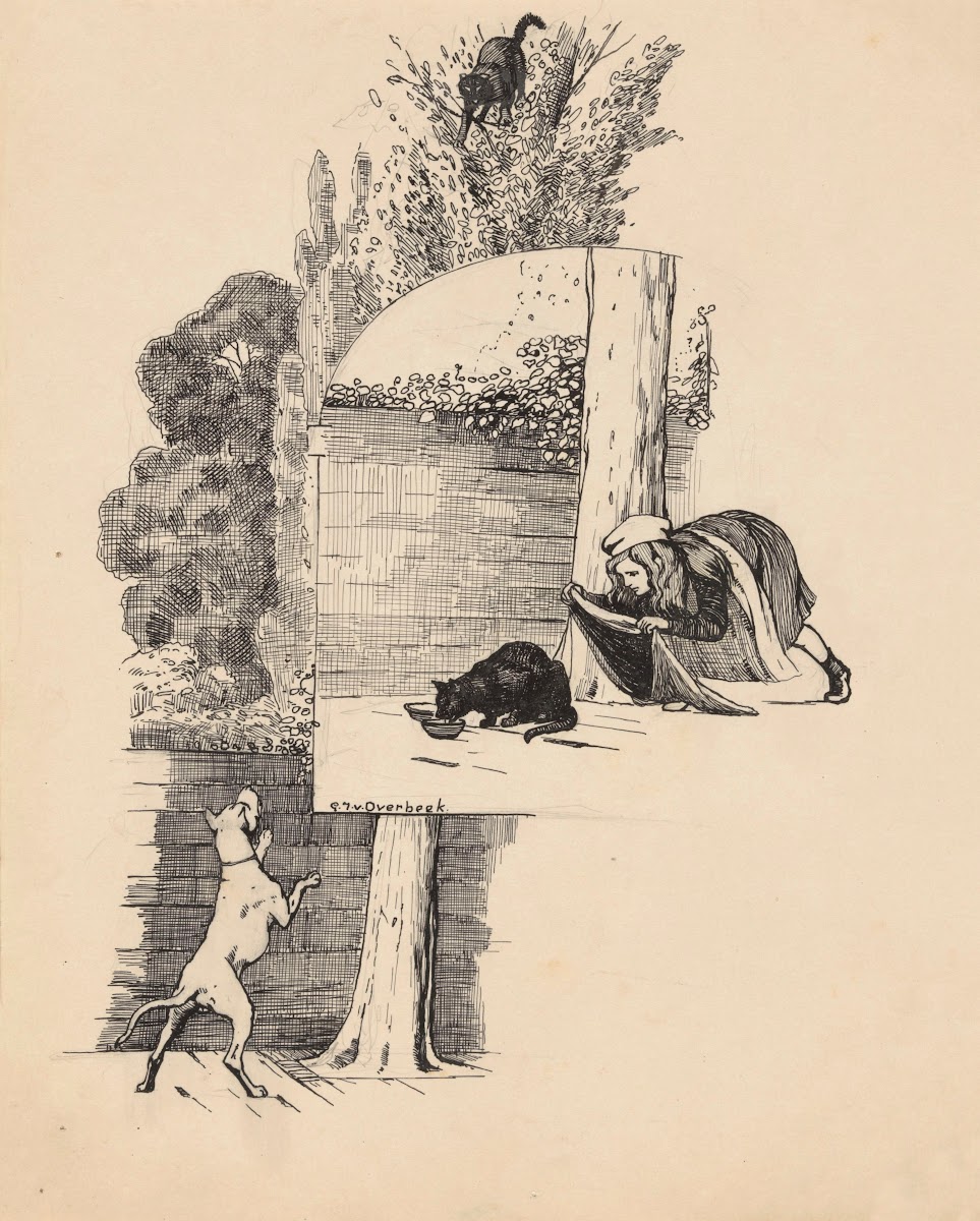 Meisje probeert een kat te vangen 1892   1947