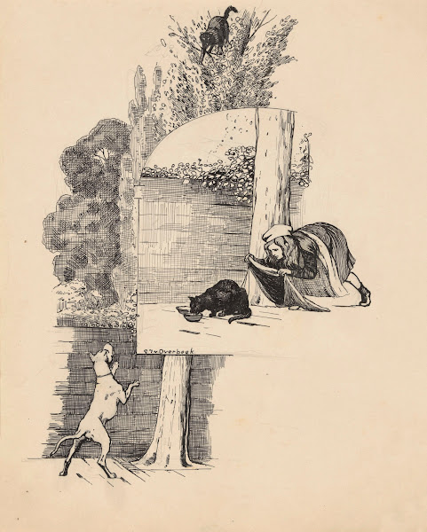 Meisje probeert een kat te vangen 1892   1947