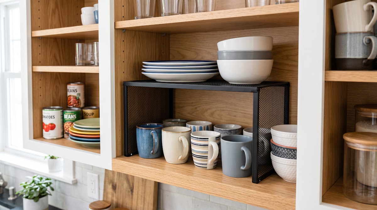 Best Kitchen Shelf Risers for Cabinets (2026) - BEST COMPACT — IN CONTEXT