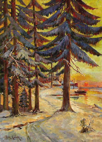 Winter Evening on the Lake 1887