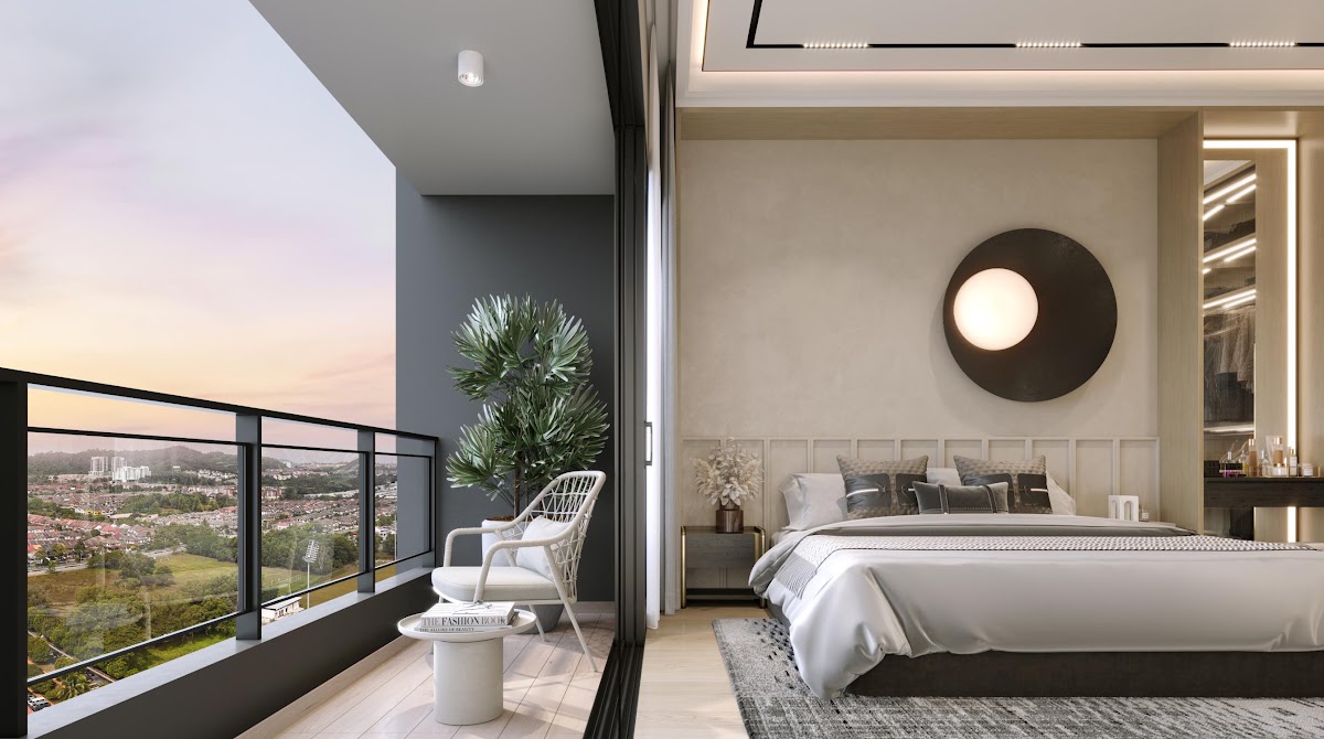 Avantro Residences — bedroom balcony view