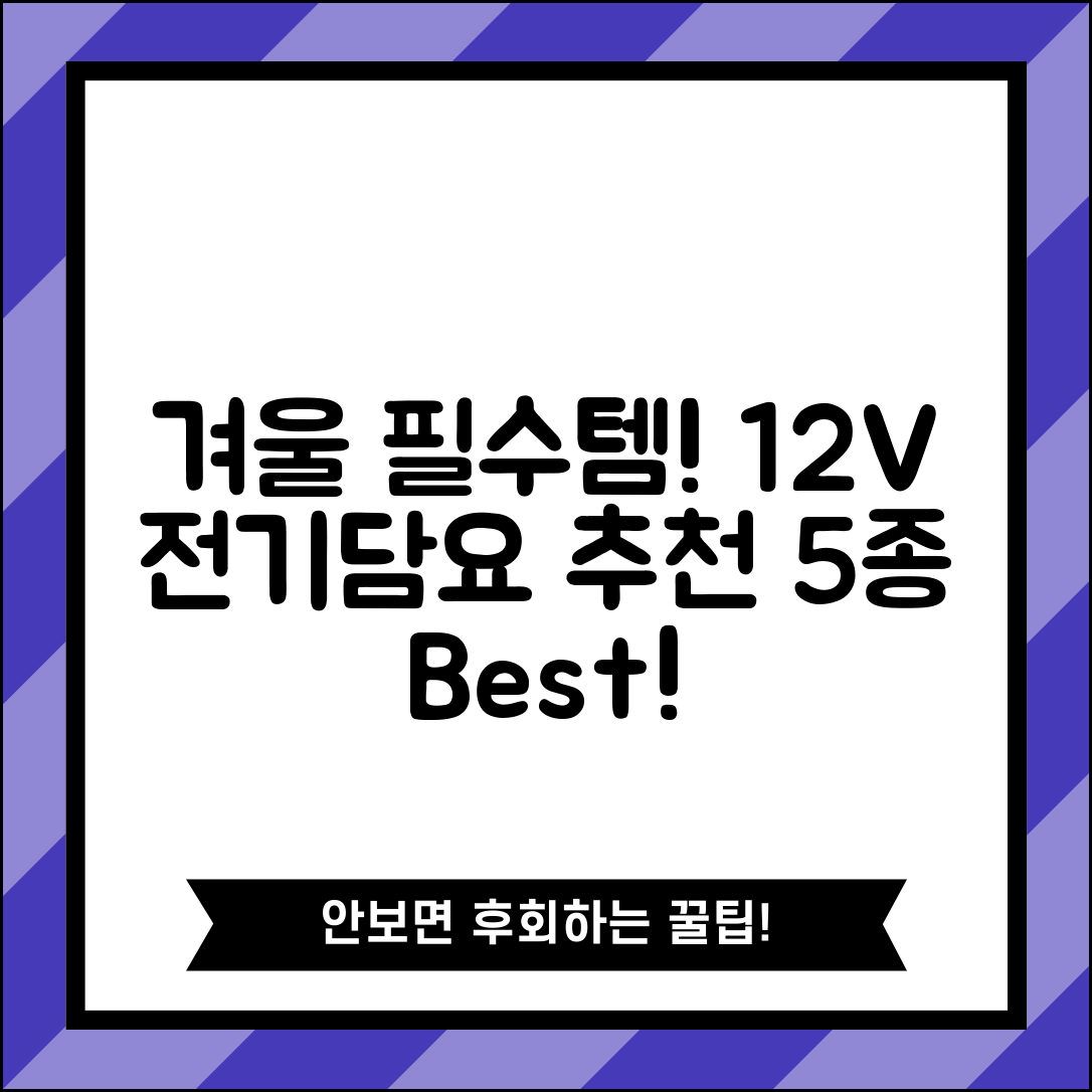 겨울철 필수템! 12v전기담요 5가지 추천