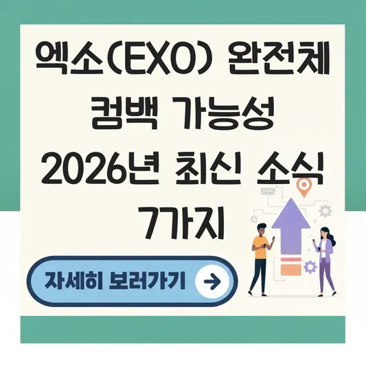 엑소(EXO) 완전체 컴백 가능성 및 멤버별 개인 활동 최신 소식 대표 이미지