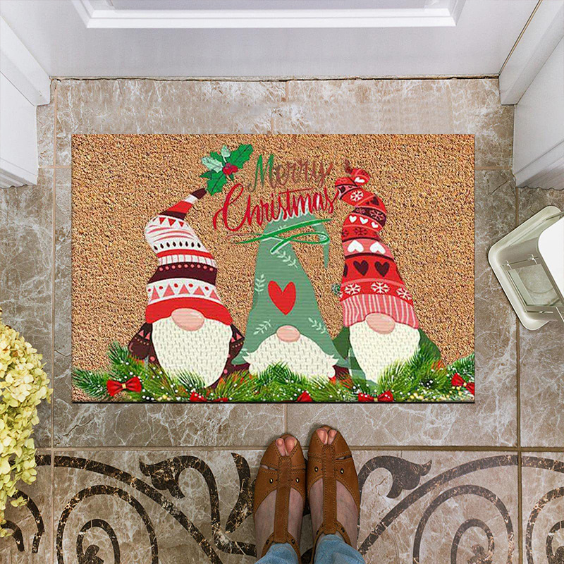 Christmas Doormat with Gnome Design