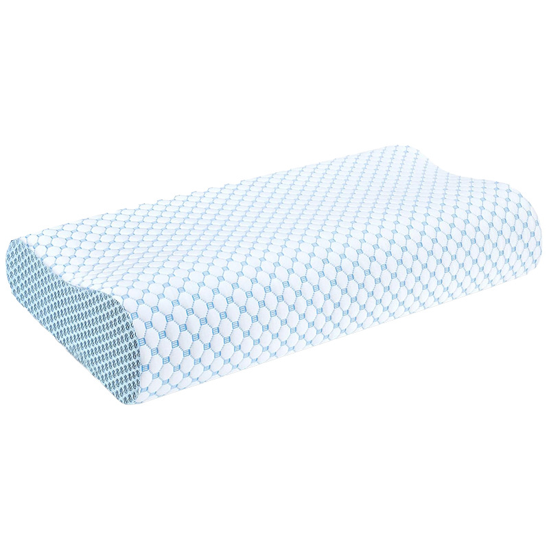 Flat memory foam neck pillow, wave profile
