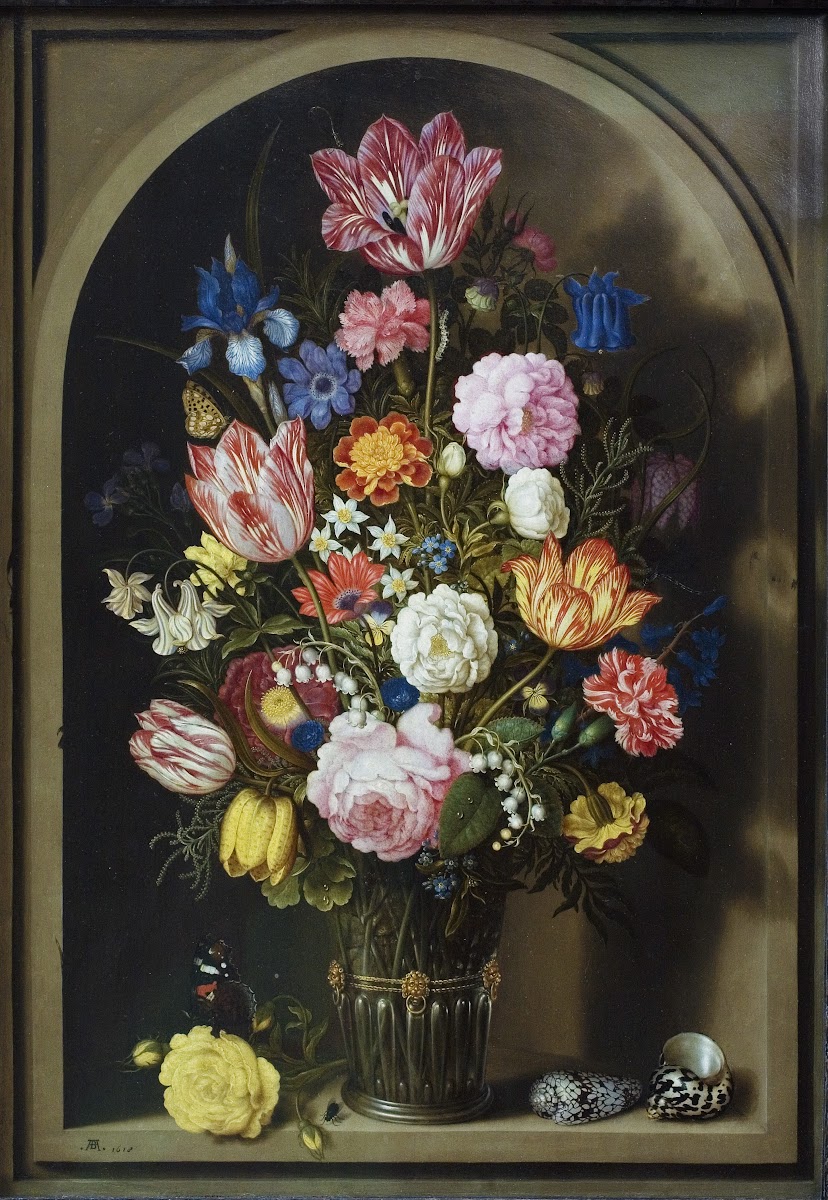 Bouquet Of Flowers In A Stone Niche 1618