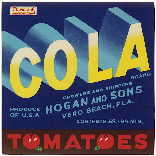 Cola Brand Tomatoes Label 1930 1950