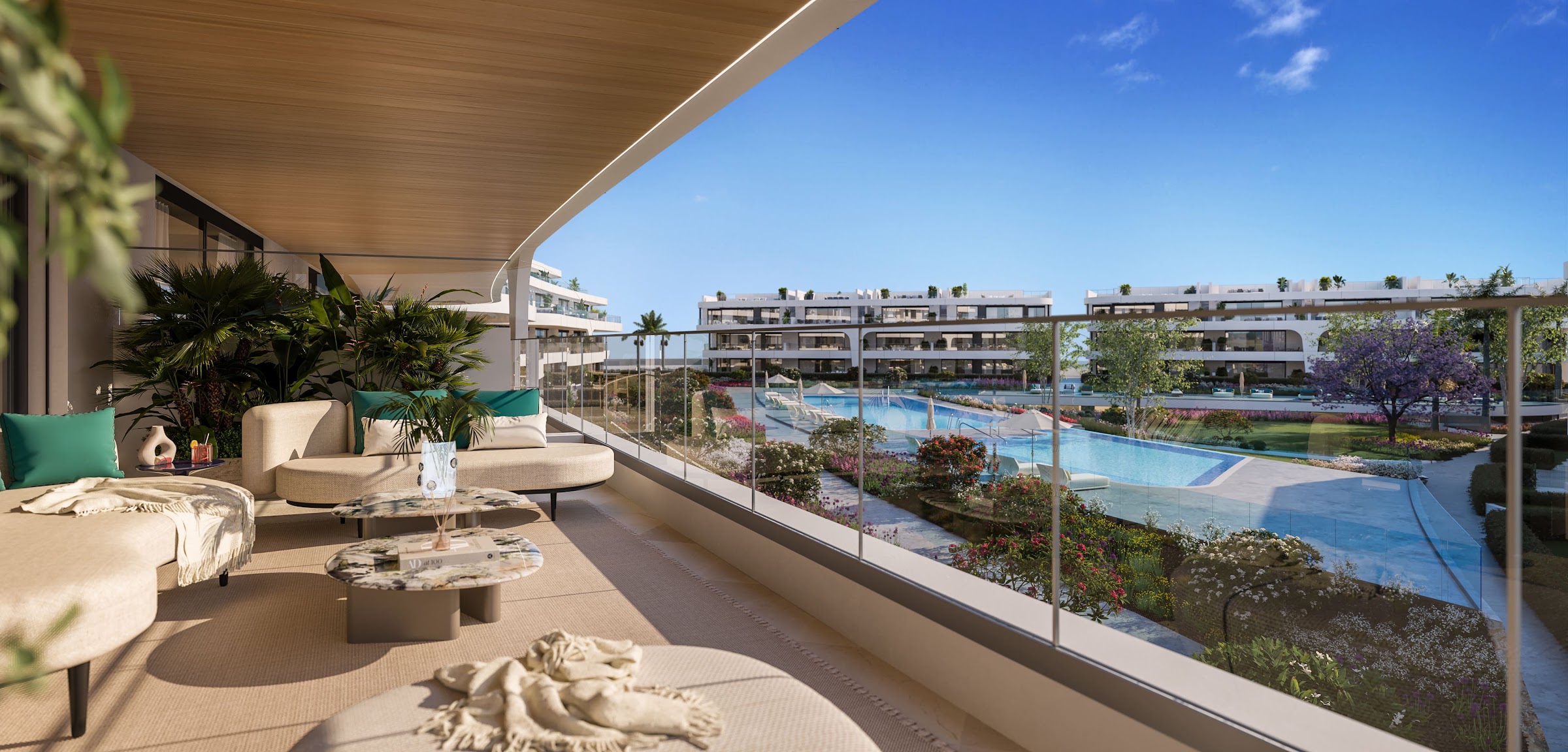 NAYA Residences — private apartment terrace with sea-facing orientation