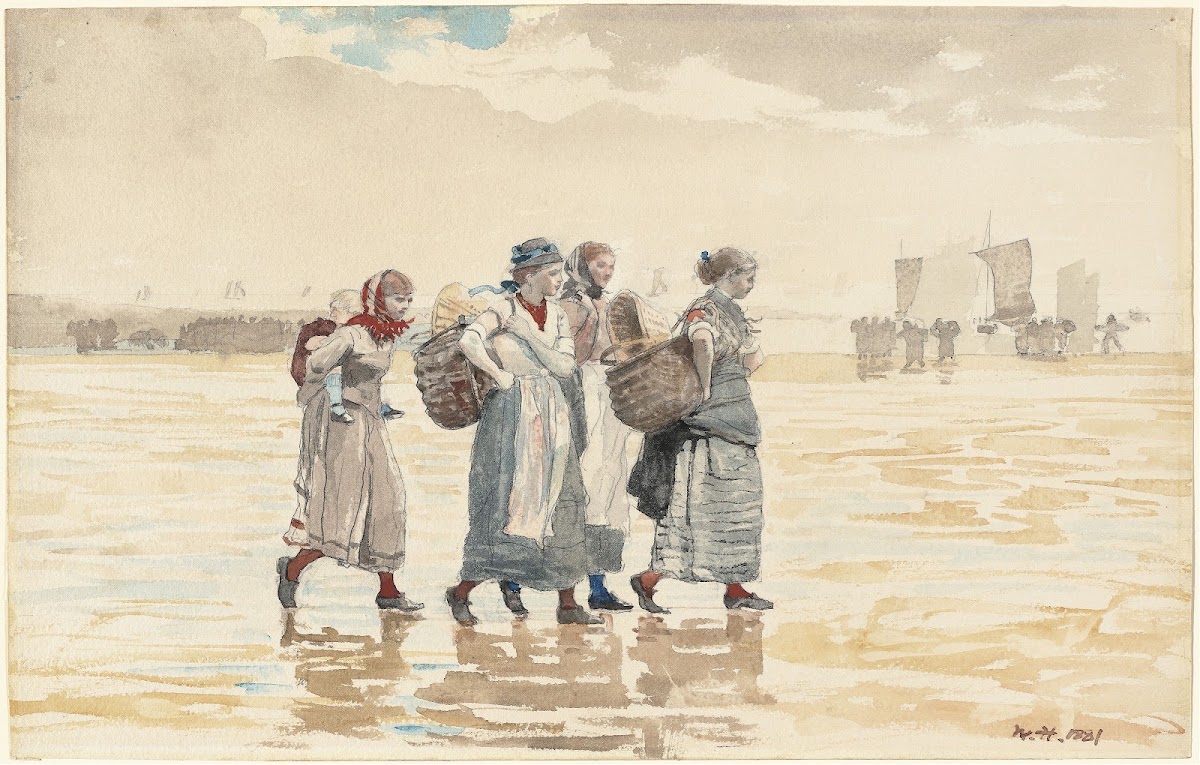 Four Fishwives on the Beach 1881