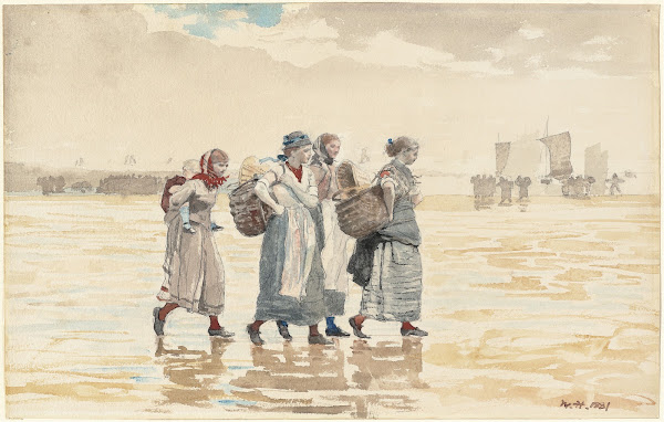 Four Fishwives on the Beach 1881