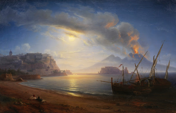 Nächtlicher Ausbruch des Vesuv 1837