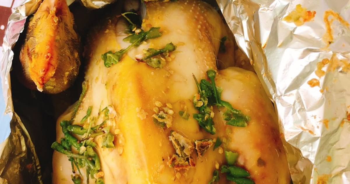 Gói Trọn Tình Nồng- Gà Muối Ớt Xanh Nướng Giấy Bạc