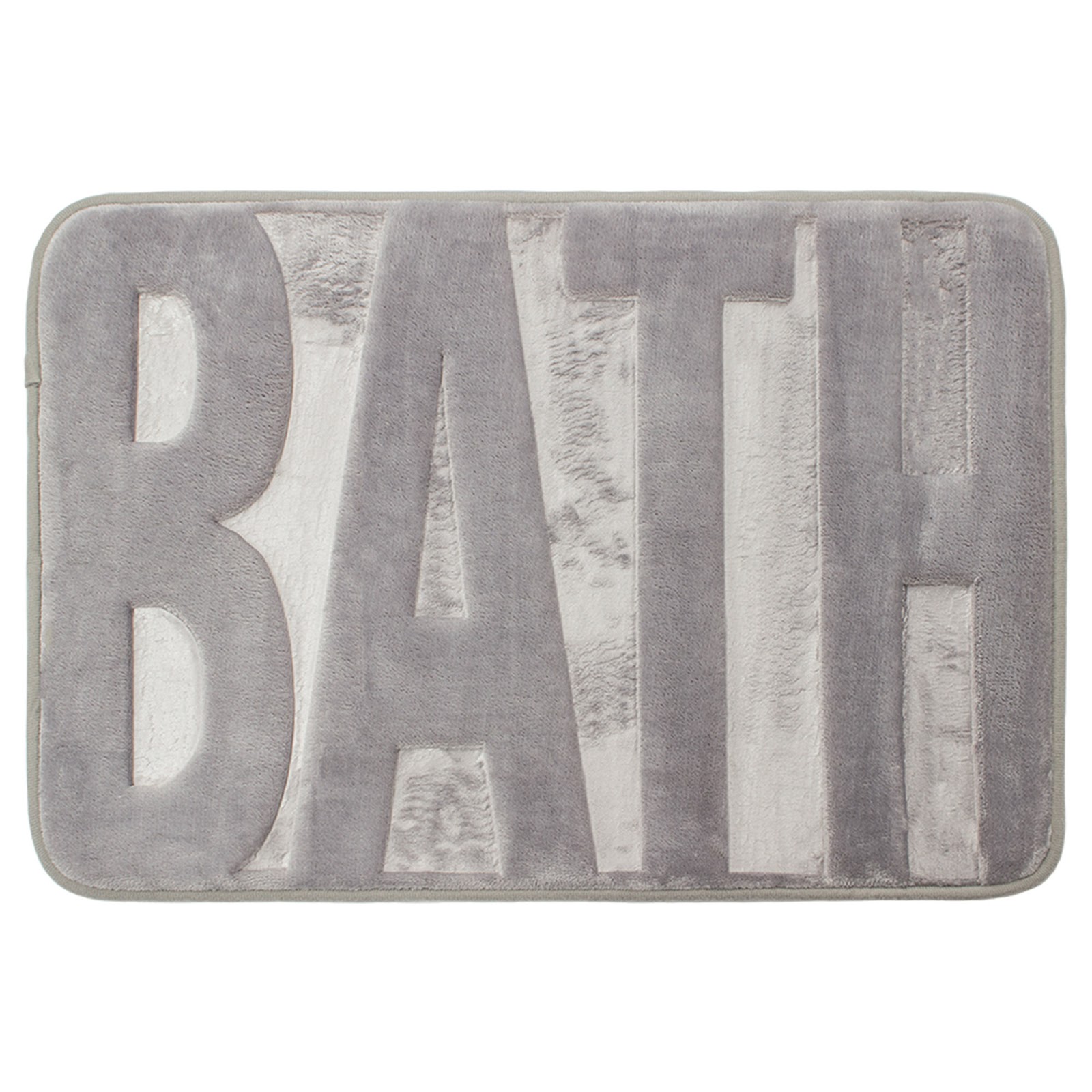 Tapete para baño de poliéster Memory Bath Deco Express color plata