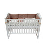 Bedding set for a baby crib 7 el Twins Fluffy Puffy Mocca beige dark