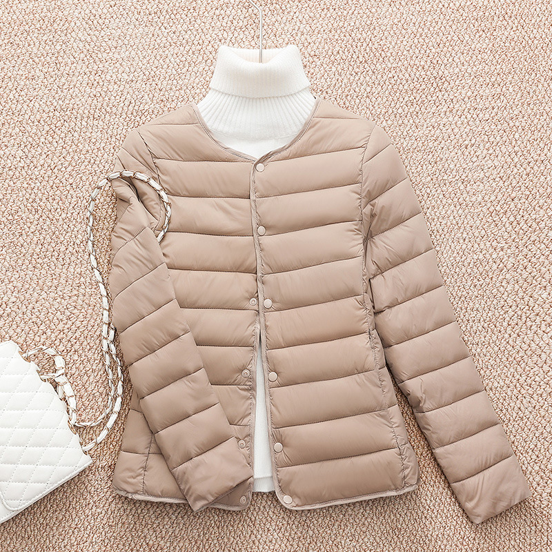 Lightweight women’s puffer jacket, short, tailored