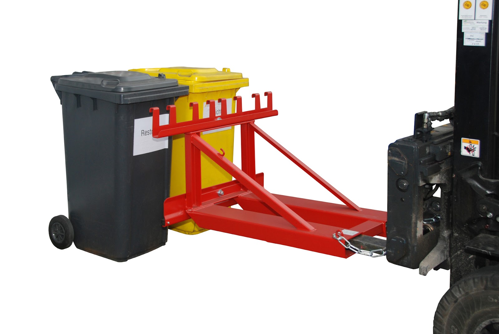 Afvalcontainer-Heffer MH-II, gelakt, Vuurrood