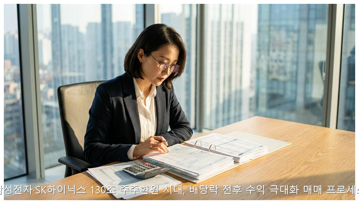 삼성전자·SK하이닉스 130조 주주환원 시대, 배당락 전후 수익 극대화 매매 프로세스 핵심 안내 및 분석 인포그래픽 (8)