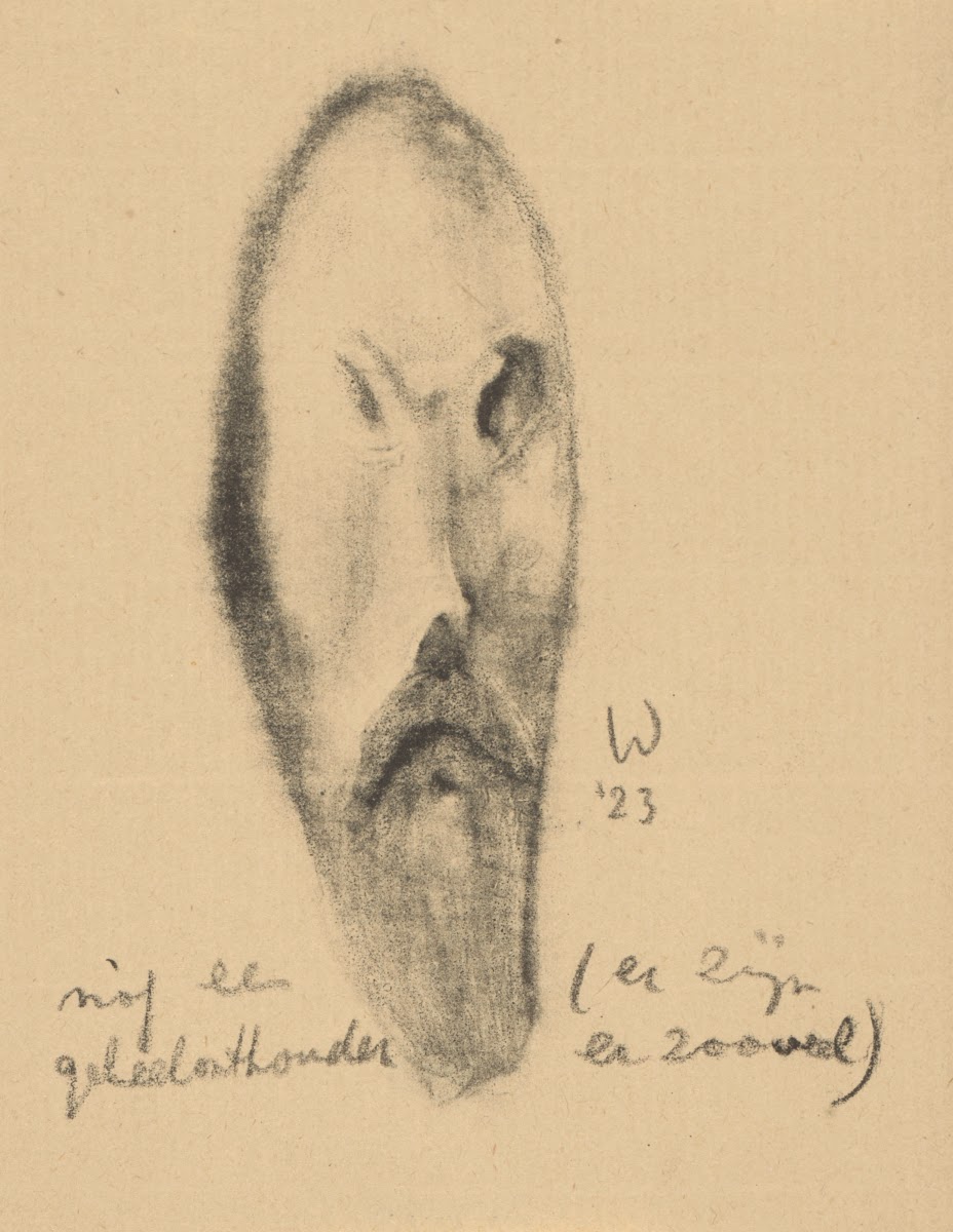 Karikatuur van man met baard Idealisten II en verdere Kanttekeningen 1923