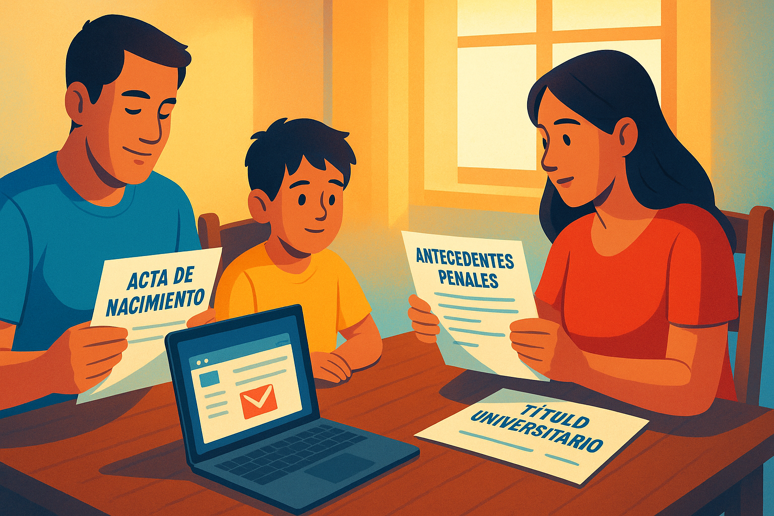 Venezolanos en el exterior organizando documentos apostillados y traducción jurada