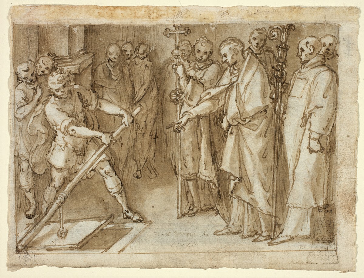 Saint Charles Borromeo Supervising the Opening of a Crypt c 1604