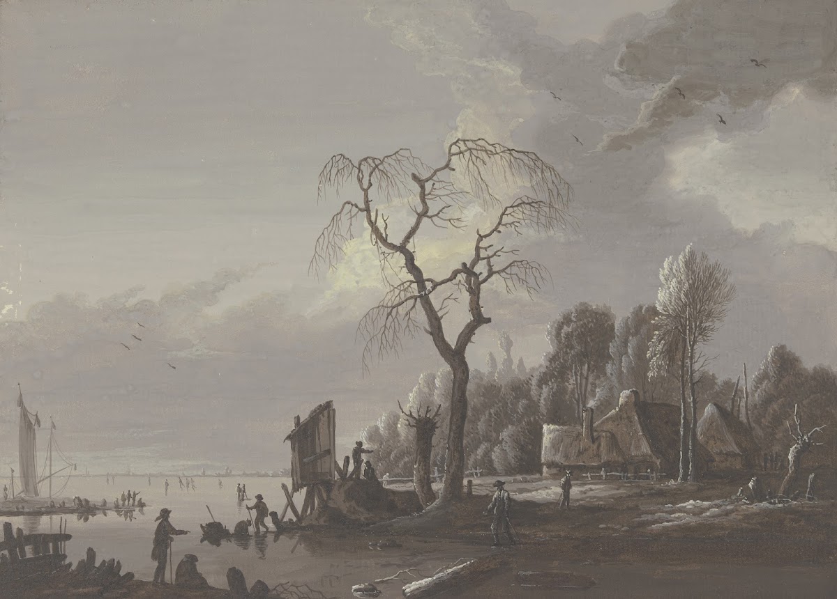 River scenery in the winter