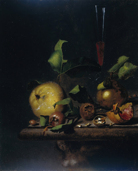 Still Life with Quinces Medlars and a Glass 1669   1719