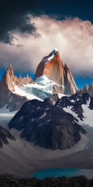 Fitz Roy, Patagonia, Mountain, Glacier 4K Wallpaper Background