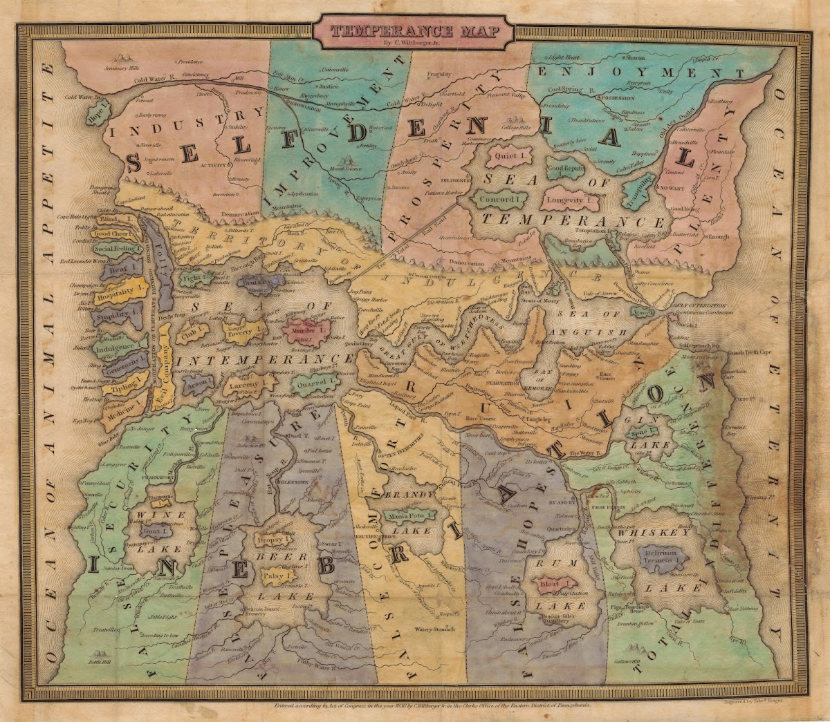 Temperance Map 1838