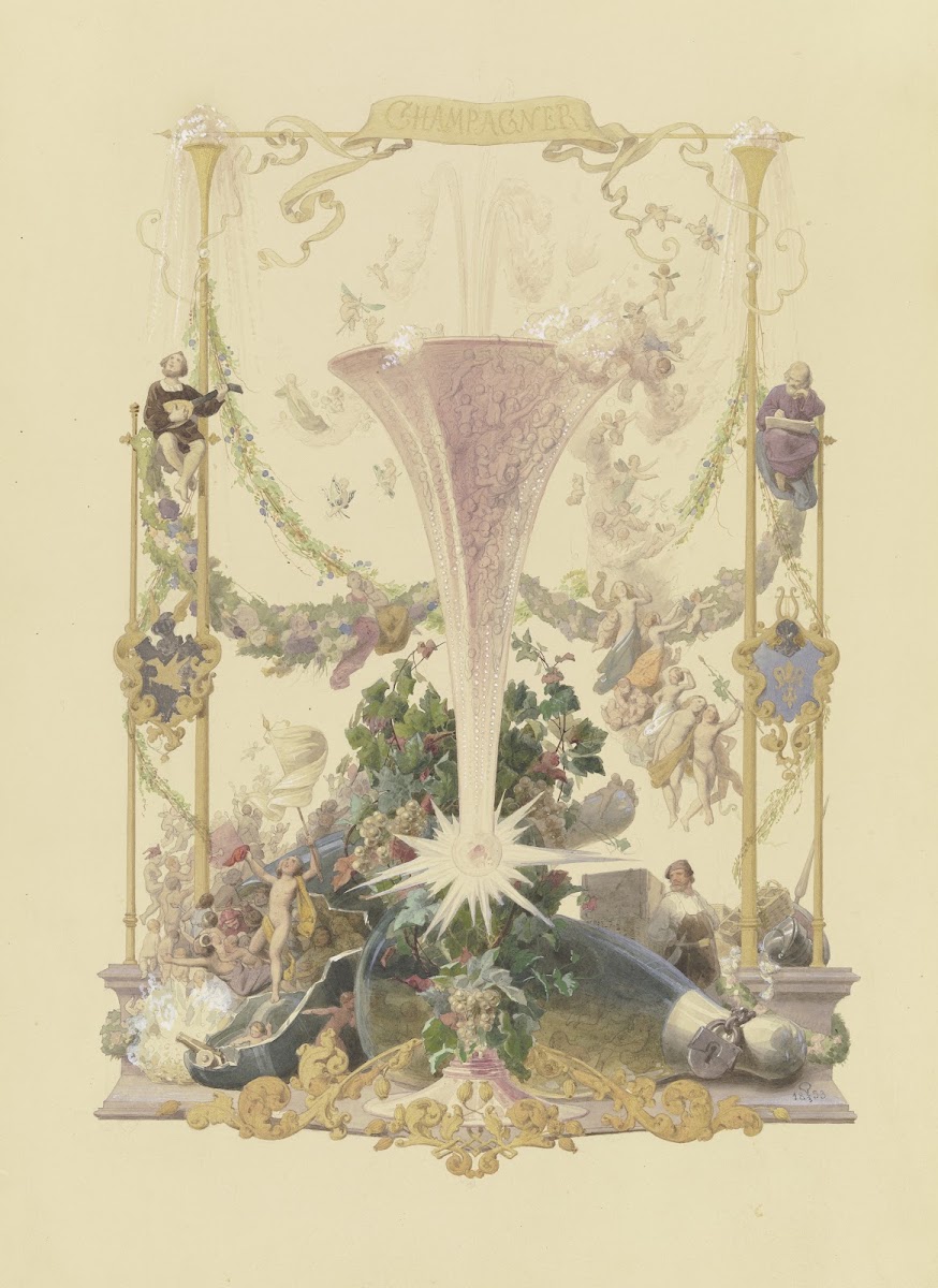 Die vier Hauptgetränke Champagner 1853