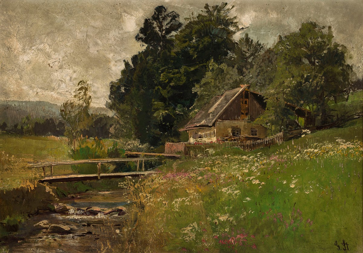 Cottage at a creek 1900 1925