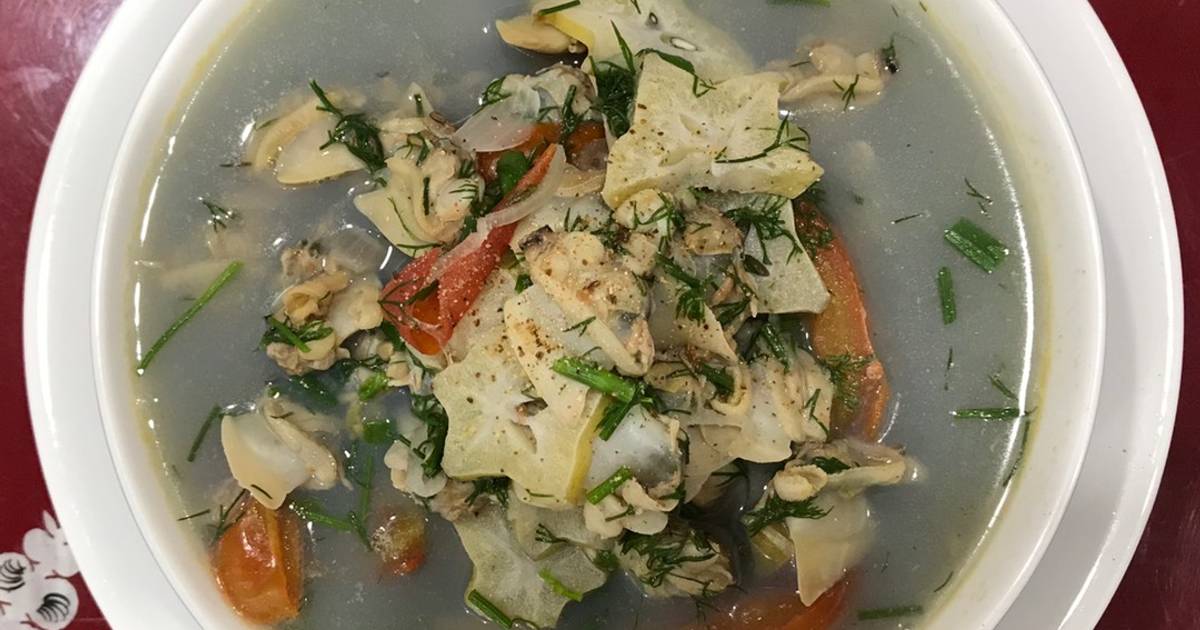 Canh nghêu khế cà chua thì là