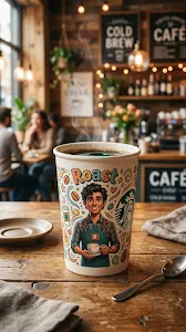 Cup with 3D character Roast