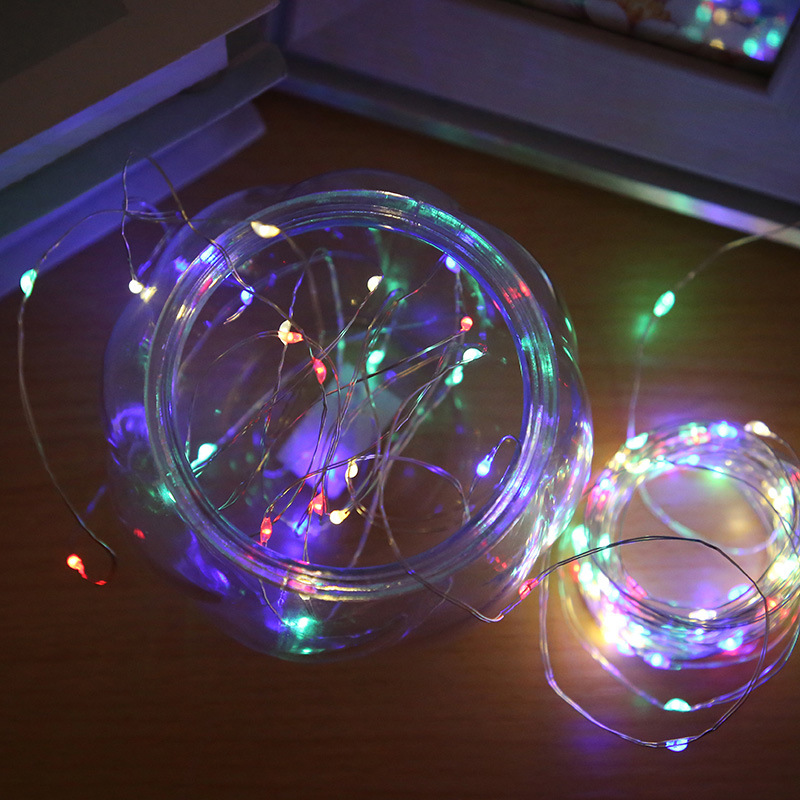 LED Copper Wire String Lights with Button Cell Operation
