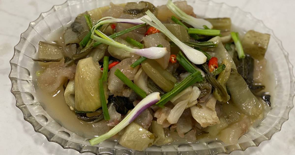 Cải chua xào gân bò