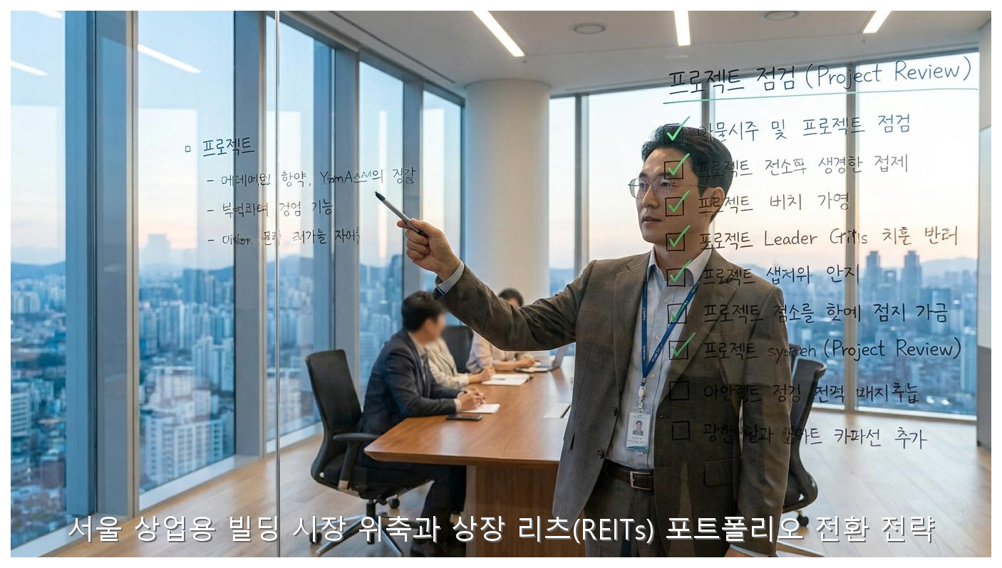 서울 상업용 빌딩 시장 위축과 상장 리츠(REITs) 포트폴리오 전환 전략 핵심 안내 및 분석 인포그래픽 (8)