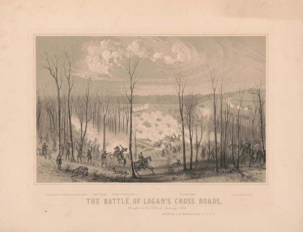 The battle of Logans cross roads fought on the 19th of January 1862 19th century