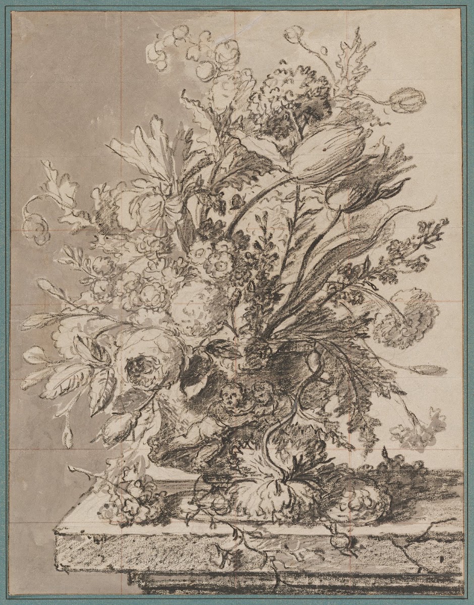 Bouquet of Flowers in a Terracotta Vase 1723