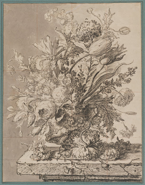 Bouquet of Flowers in a Terracotta Vase 1723