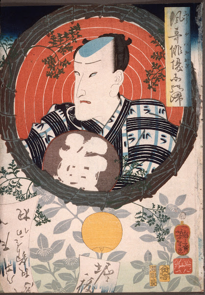 Ichimura Kakitsu Holding an Inscribed Fan 1862