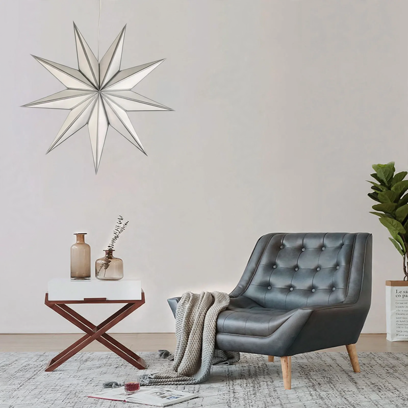 Nordic Star Lampshade, 9-pointed, Metal