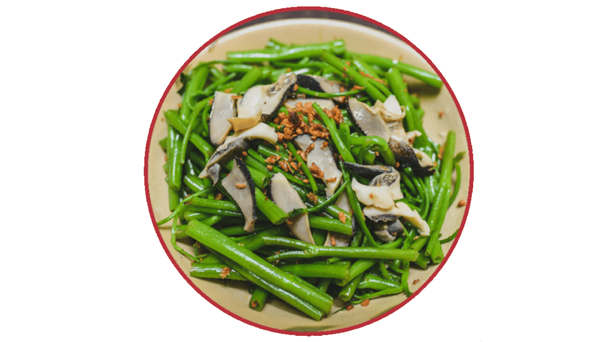 Ốc voi xào rau muống