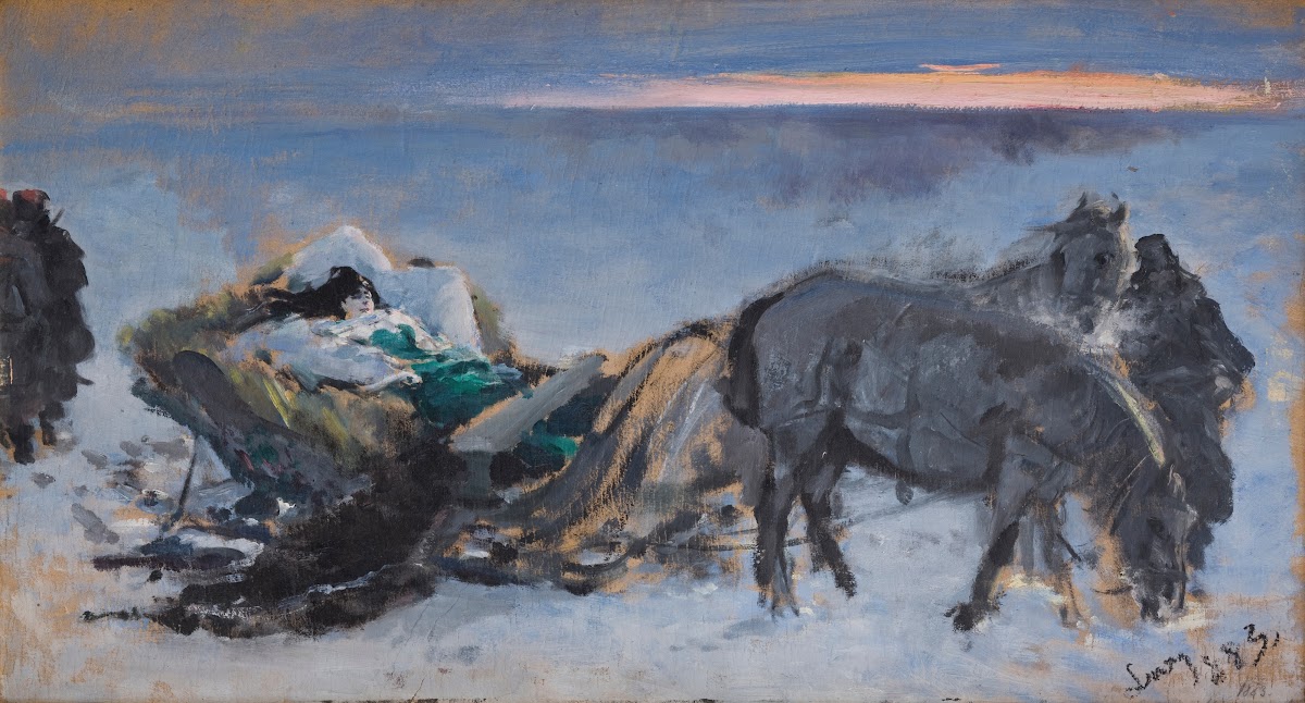 Gertruda Komorowska in the Sleigh 1883