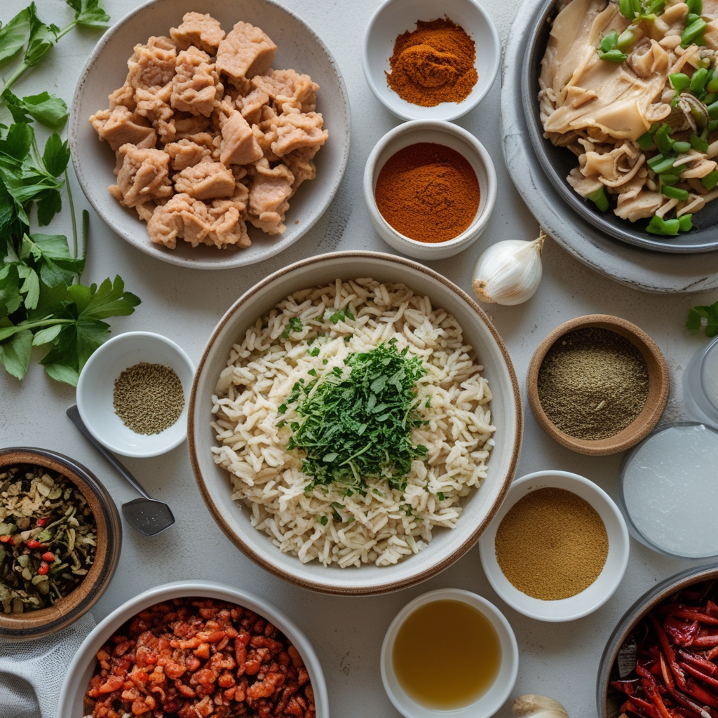 Ingredients for Bang Bang Ground Turkey Rice Bowls – Easy Healthy Dinner Recipe