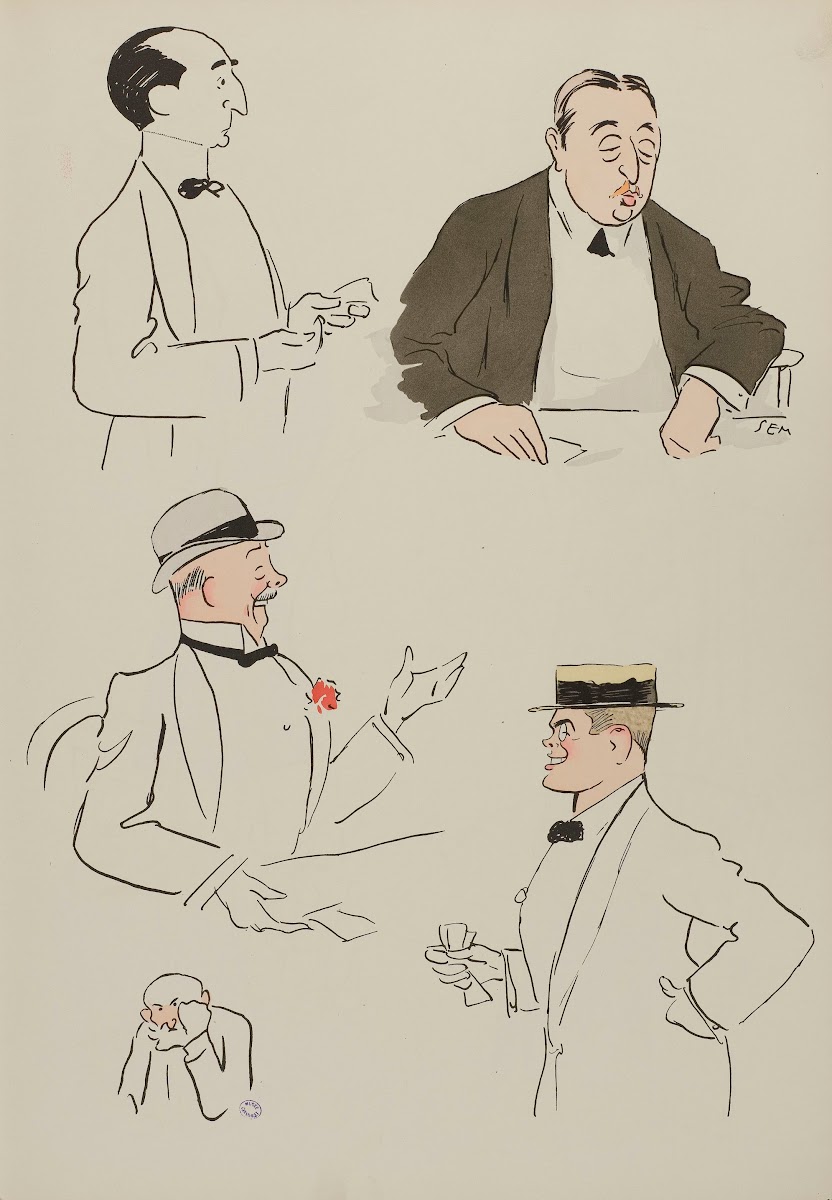 cinq personnages dont M Fischoff et M Kahn 1913