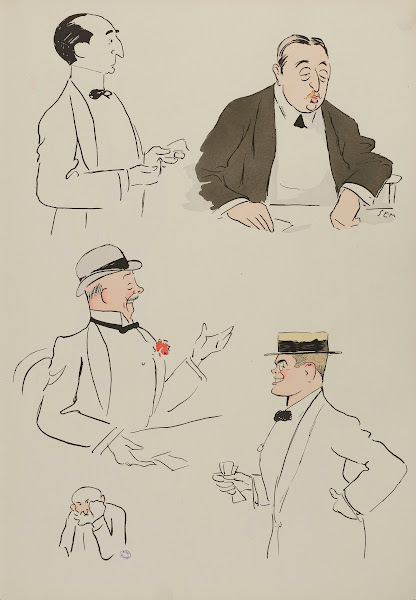 cinq personnages dont M Fischoff et M Kahn 1913