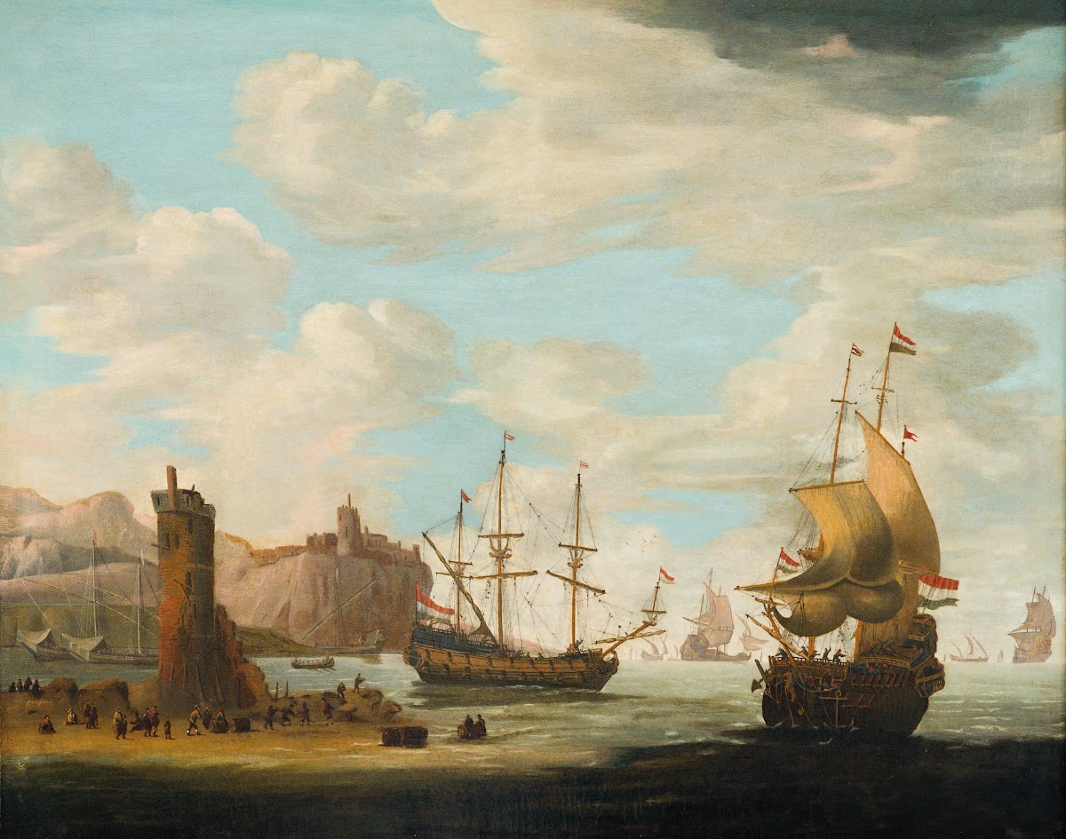 A Seascape With Tall Ships