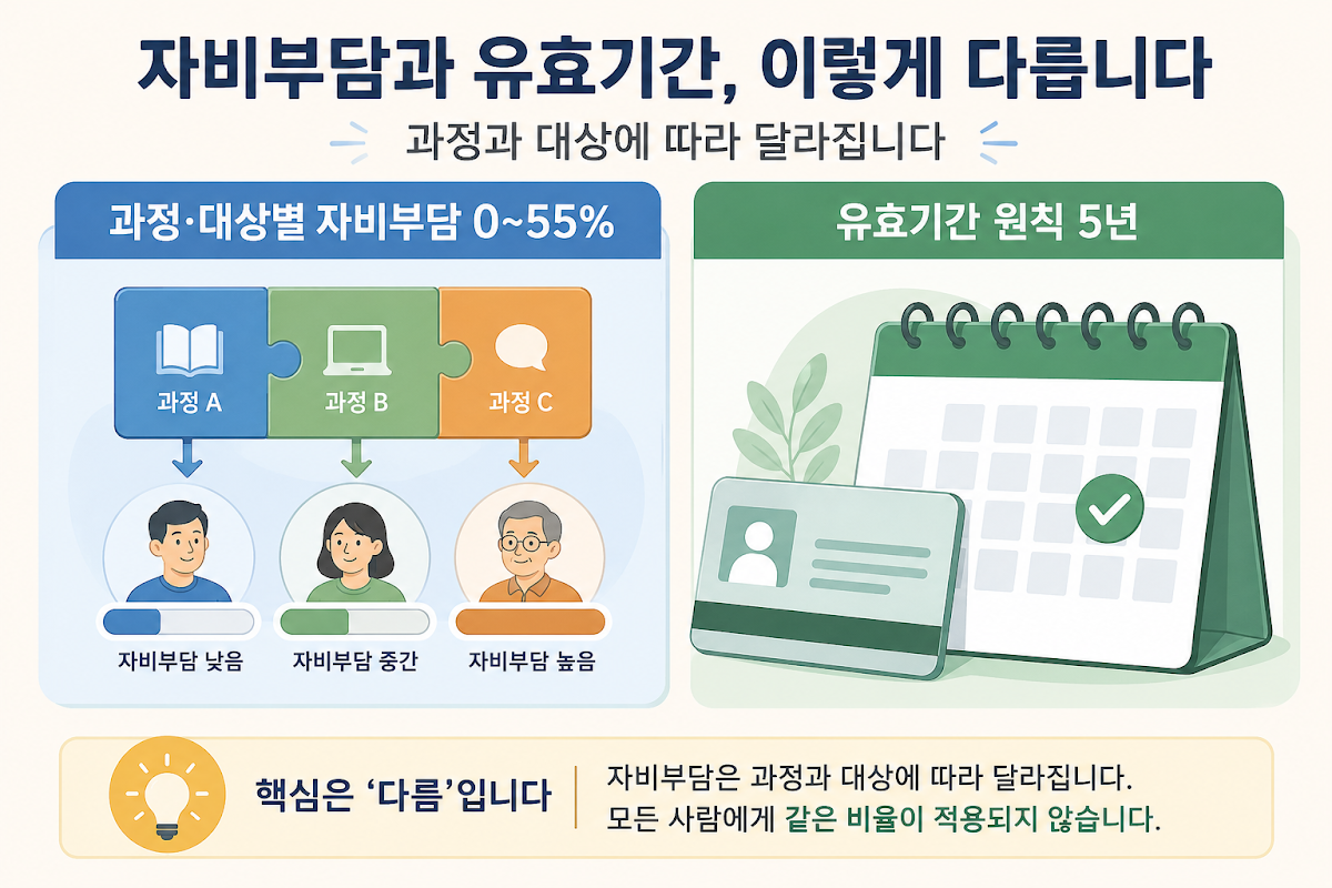 내일배움카드 자비부담률과 유효기간