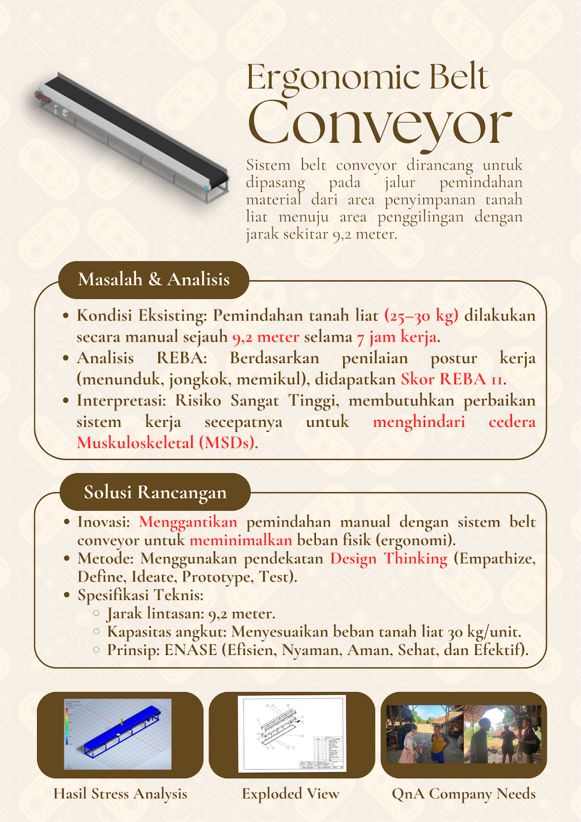 Ergonimic Belt Conveyor