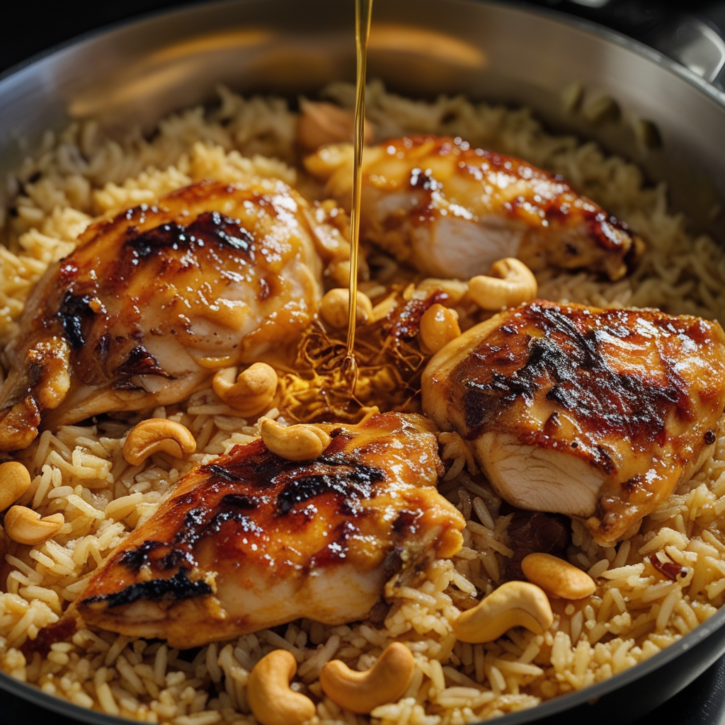 Final Saffron Chicken Cashew Rice Skillet
