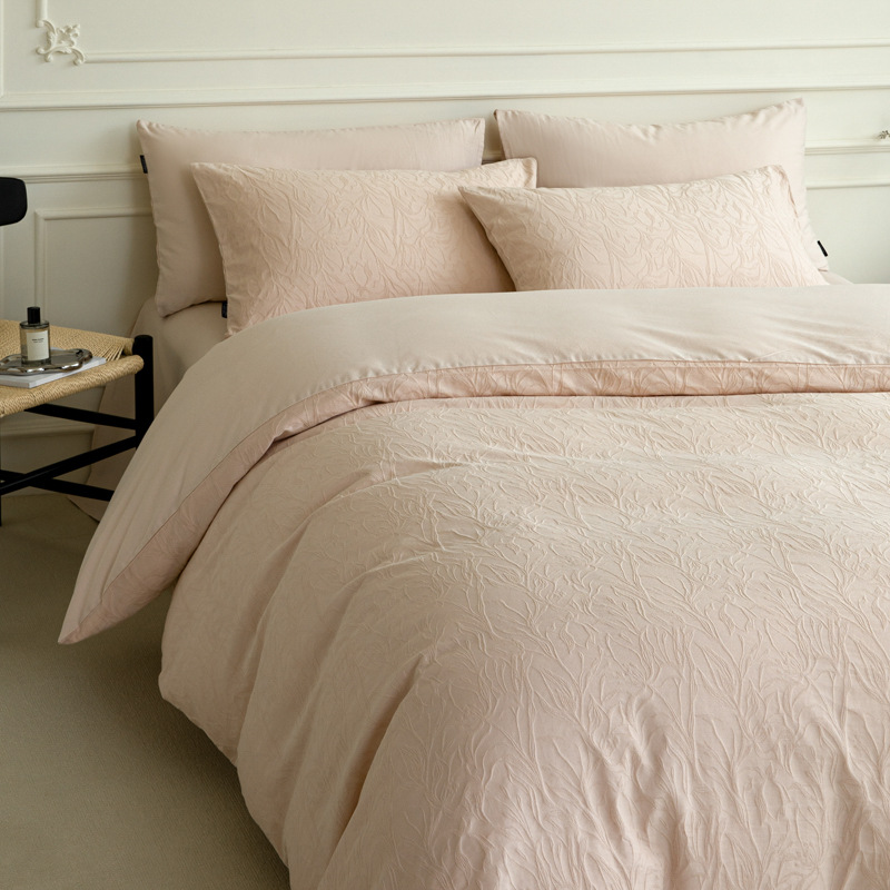 Cotton bedding set with Jacquard weaving, various sizes